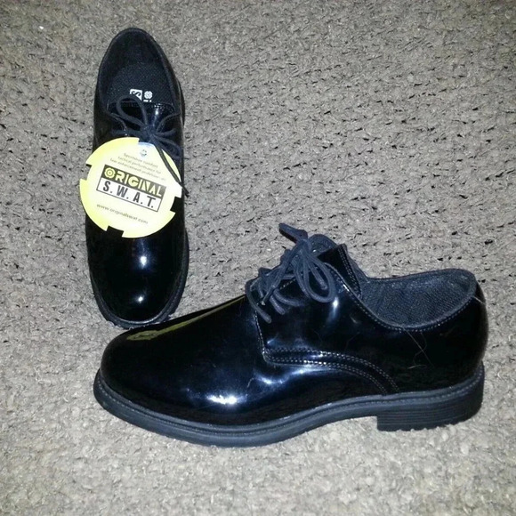 ORIGINAL S.W.A.T. Classic Dress Oxford Work Shoe Black Patent-10.5-NEW WITH TAGS - Picture 2 of 8